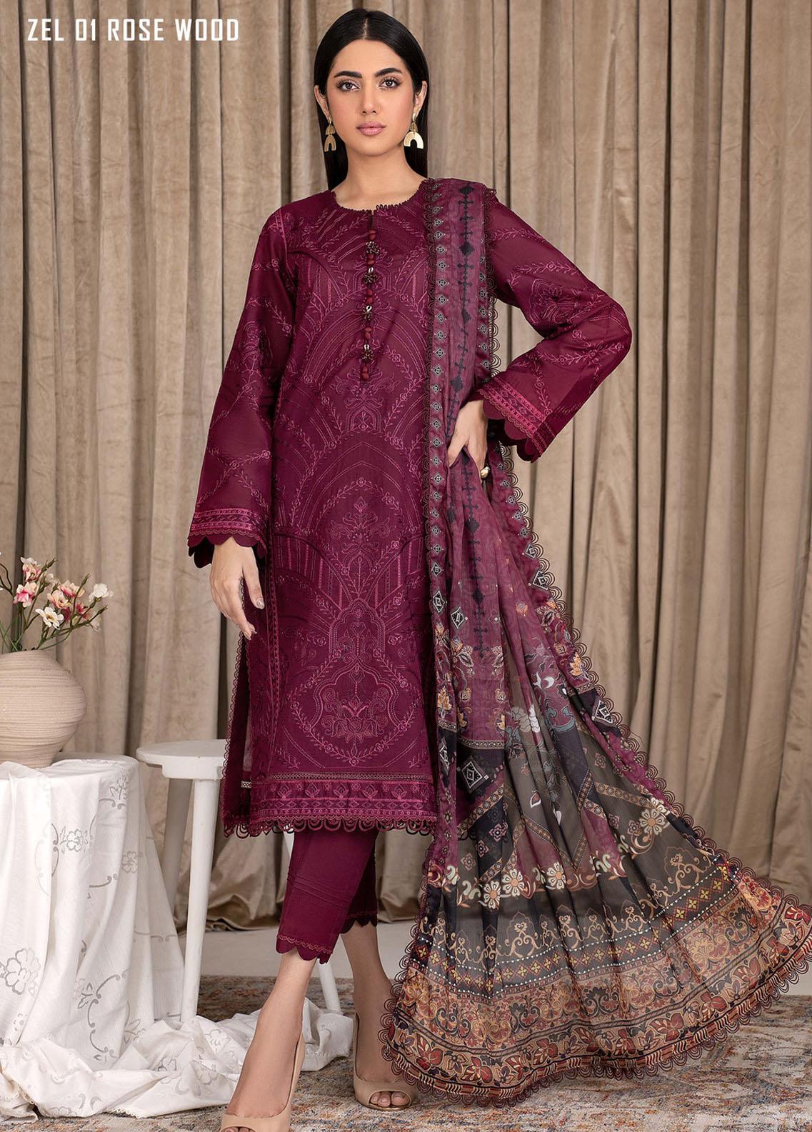 Heritage by Zarif Embroidered Net Suit Unstitched 3 Piece ZR25UF ZHF-04 Arha - Formals Collection