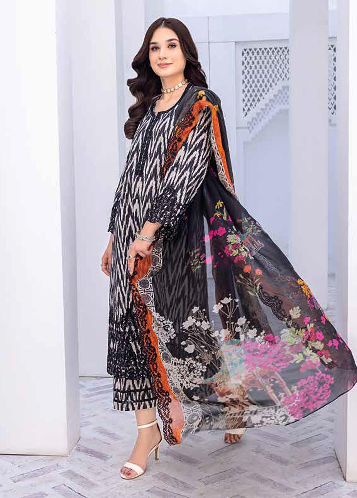 Zauq By Charizma Embroidered Lawn Suits Unstitched 3 Piece