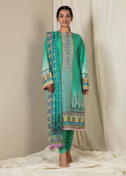 Zellbury Embroidered Lawn Suits Unstitched 2 Piece ZL21UL ZW-E751 - Summer Collection