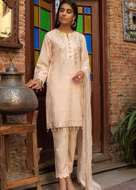 Zellbury Embroidered Lawn Suits Unstitched 3 Piece ZL21L ZW-029 - Luxury Collection