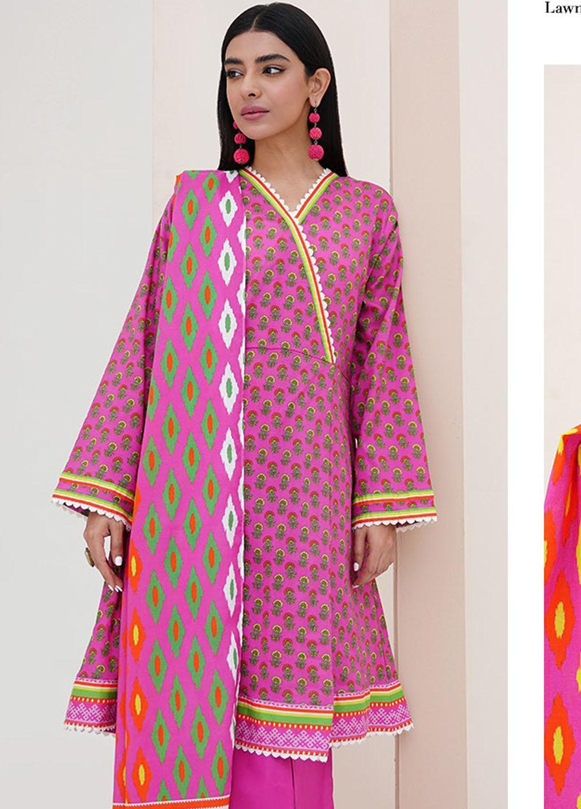 Zellbury Printed Lawn Suits Unstitched 3 Piece ZB23L-V4