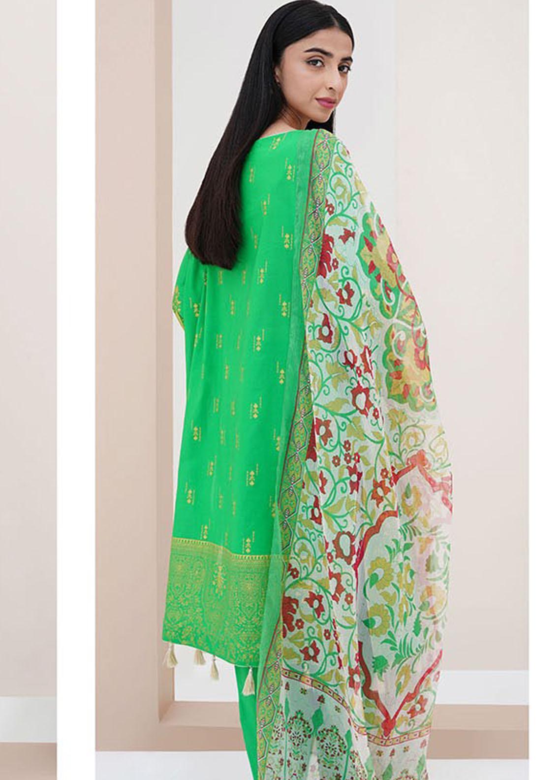 Zellbury Embroidered Lawn Suits Unstitched 3 Piece ZB23L-V4