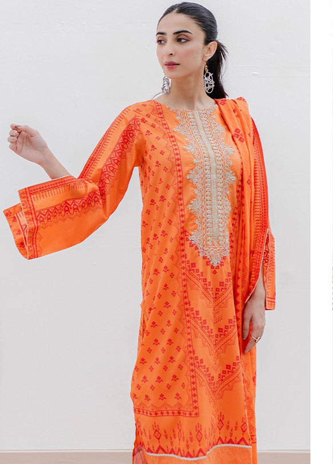 Hazel By Izel Embroidered Lawn Suits Unstitched 3 Piece IZL23H HLLC-04 Sage - Luxury Collection main image 0