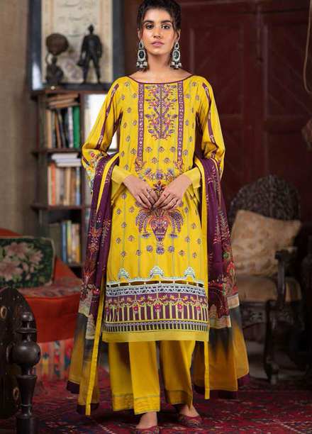 Zoya by Rang Rasiya Embroidered Linen Suits Unstitched 3 Piece RR21ZL 01 Jasmine - Winter Collection