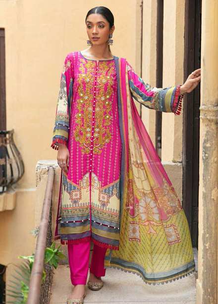 Zoya by Rang Rasiya Embroidered Linen Suits Unstitched 3 Piece RR21ZL 06 Terri - Winter Collection