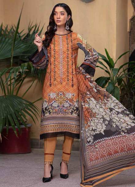 Zoya by Rang Rasiya Embroidered Linen Suits Unstitched 3 Piece RR21ZL 08 Jerri - Winter Collection