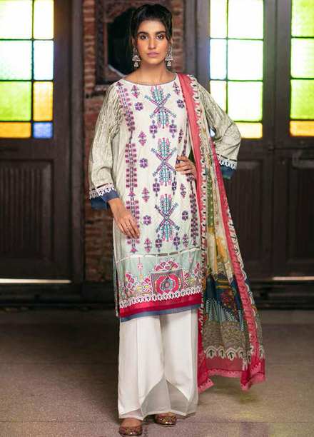 Zoya by Rang Rasiya Embroidered Linen Suits Unstitched 3 Piece RR21ZL 09 Tricot - Winter Collection