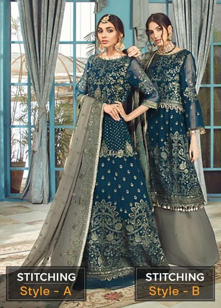 Rangrez By Zarif Embroidered  Suits Unstitched 3 Piece ZR 02 EMELIA - Luxury Collection