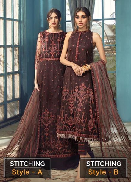 Rangrez By Zarif Embroidered  Suits Unstitched 3 Piece ZR 03 CARMEL - Luxury Collection