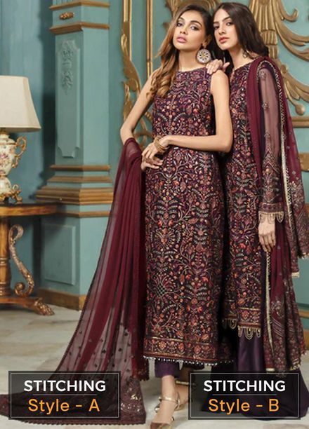 Rangrez By Zarif Embroidered  Suits Unstitched 3 Piece ZR 08 CYRAH - Luxury Collection