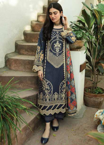 Aabyaan Embroidered Karandi Suits Unstitched 3 Piece ABY21K AK-01 Ruhi - Winter Collection