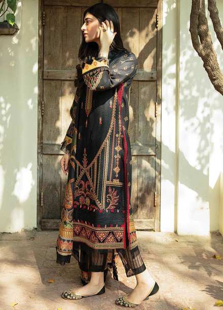Aabyaan Embroidered Karandi Suits Unstitched 3 Piece ABY21K AK-03 Kiraz - Winter Collection