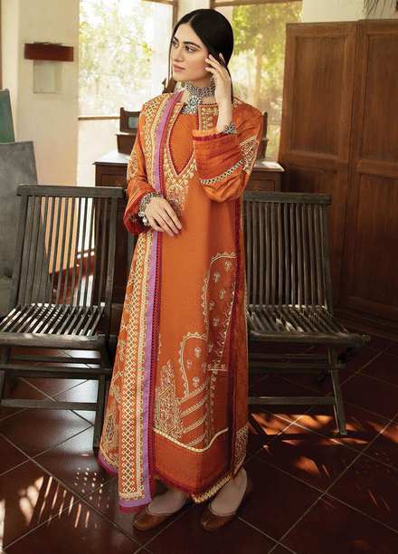 Aabyaan Embroidered Karandi Suits Unstitched 3 Piece ABY21K AK-04 Dilara - Winter Collection