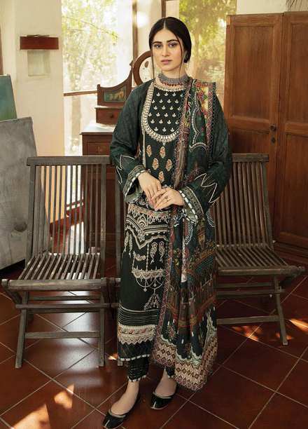 Aabyaan Embroidered Karandi Suits Unstitched 3 Piece ABY21K AK-05 Sila - Winter Collection