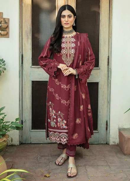Aabyaan Embroidered Karandi Suits Unstitched 3 Piece ABY21K AK-06 Zara - Winter Collection