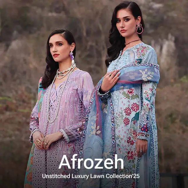 Afrozeh Embroidered Lawn Suits Unstitched 3 Piece AF21L 03 Floraison - Luxury Collection