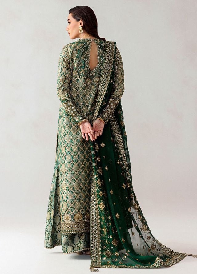 Aik Atelier Embroidered Jamawar Suits Unstitched 3 Piece AIK25UF D-01 - Formals Collection