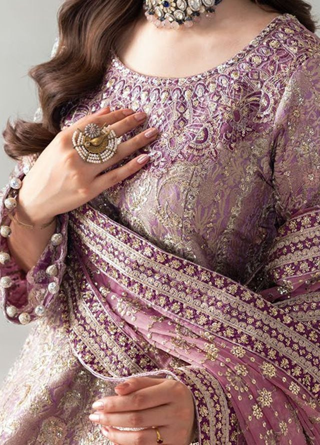 Aik Atelier Embroidered Jamawar Suits Unstitched 3 Piece AIK25UF D-05 - Formals Collection