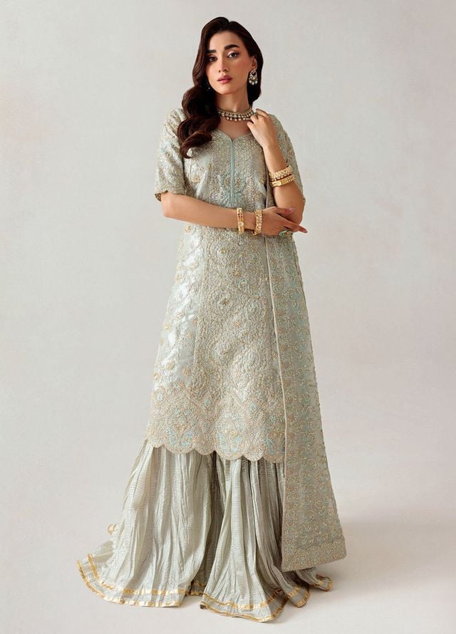 Aik Atelier Embroidered Tissue Suits Unstitched 3 Piece AIK25UF D-03 - Formals Collection