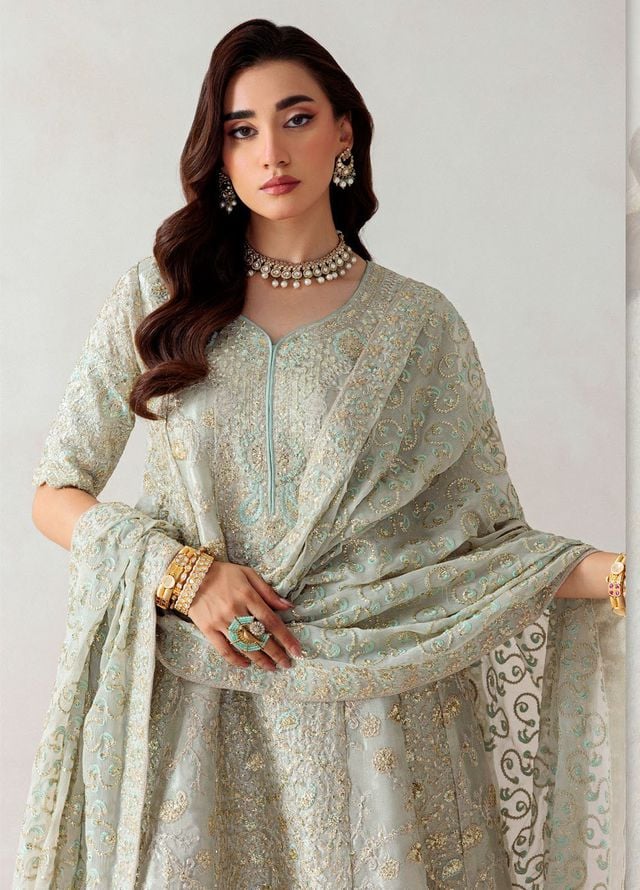 Aik Atelier Embroidered Tissue Suits Unstitched 3 Piece AIK25UF D-03 - Formals Collection