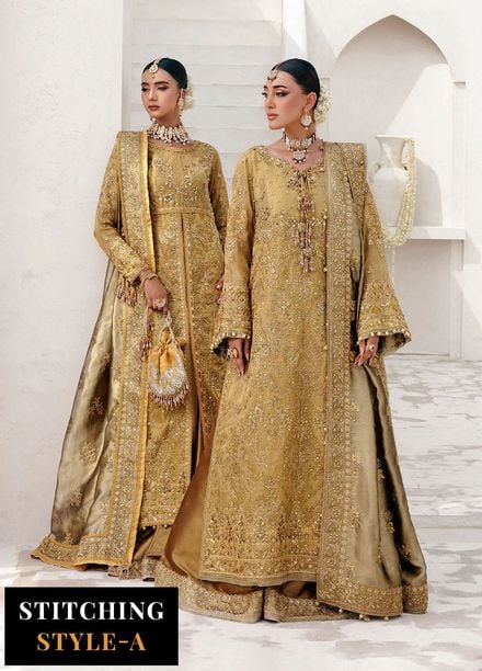 Aik Atelier Embroidered Zari Net Suits Unstitched 3 Piece AIK25WU D-10 - Formals Collection
