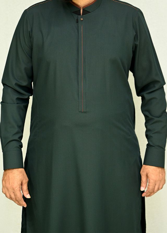 Aizaz Zafar Pret Plain wash N wear Shalwar-Kameez D-686-410 Green