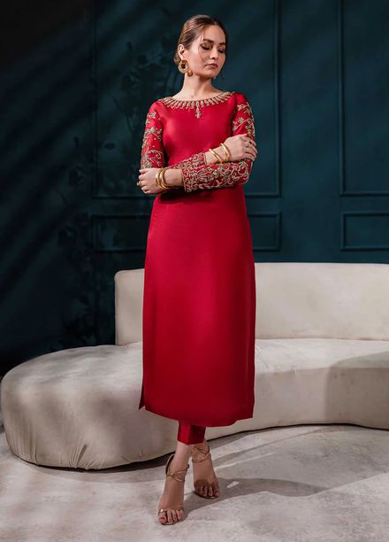 Allure by IH Pret Embroidered Katan Silk 3 Piece Suit Emma