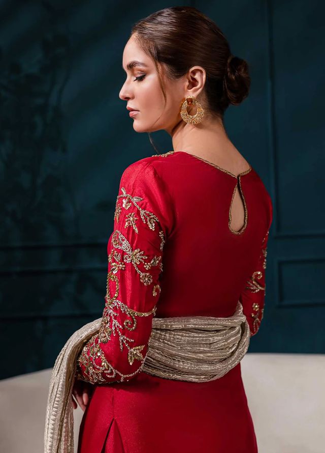 Allure by IH Pret Embroidered Katan Silk 3 Piece Suit Emma