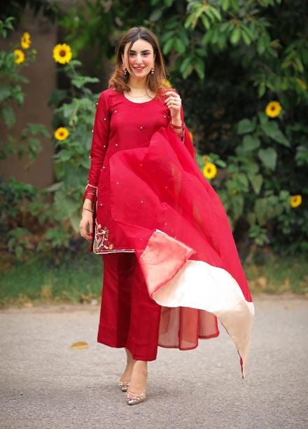 Allure by IH Pret Embroidered Katan Silk 3 Piece Suit Nostalgic