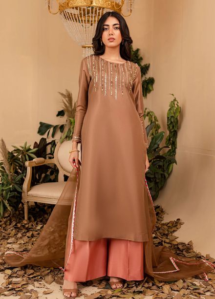 Allure by IH Pret Embroidered Katan Silk 3 Piece Suit Roma