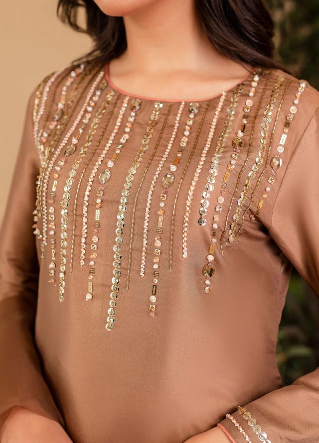 Allure by IH Pret Embroidered Katan Silk 3 Piece Suit Roma