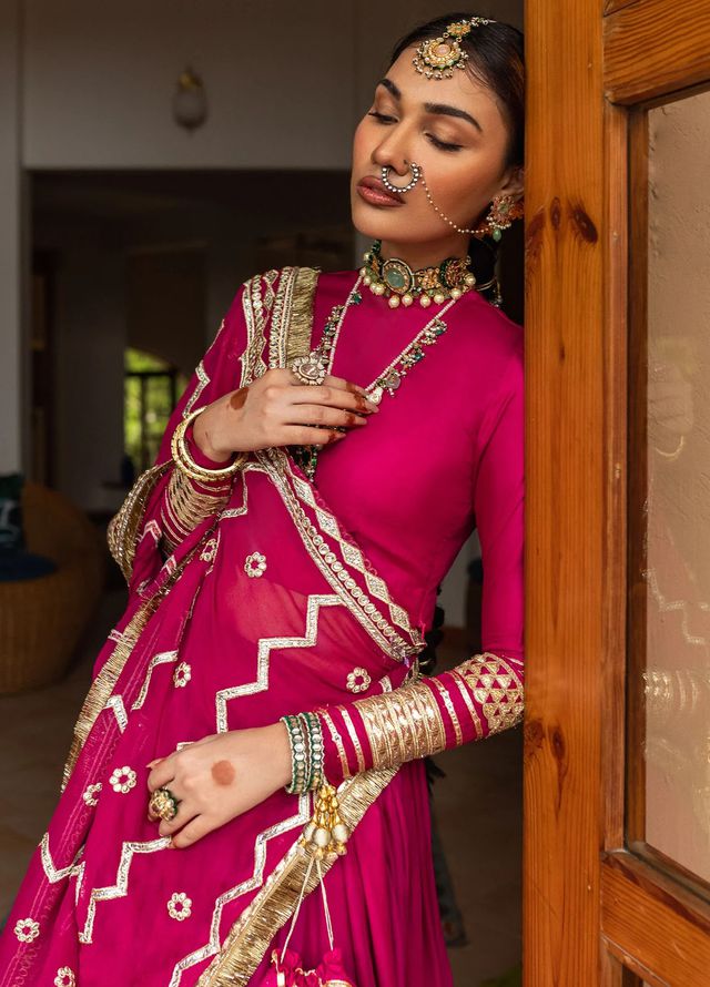 Allure by IH Pret Embroidered Katan Silk 3 Piece Suit Sitaar