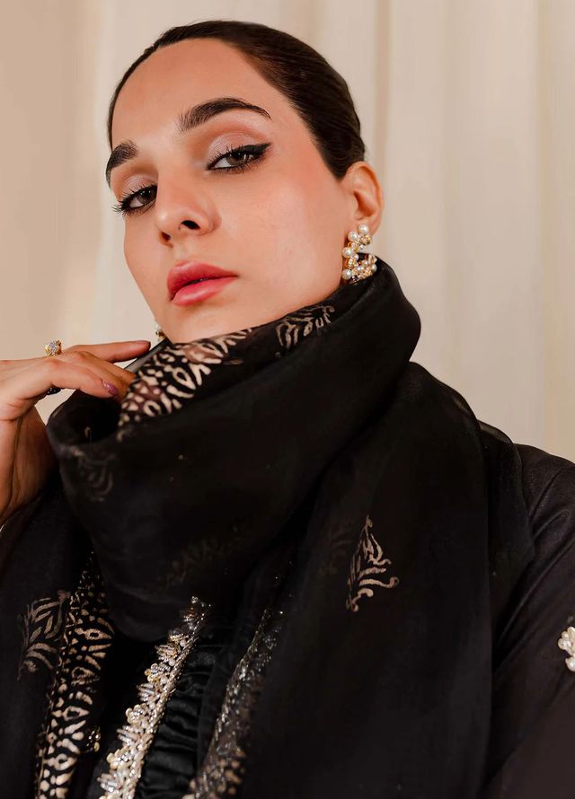 Allure by IH Pret Embroidered Katan Silk 3 Piece Suit Soul