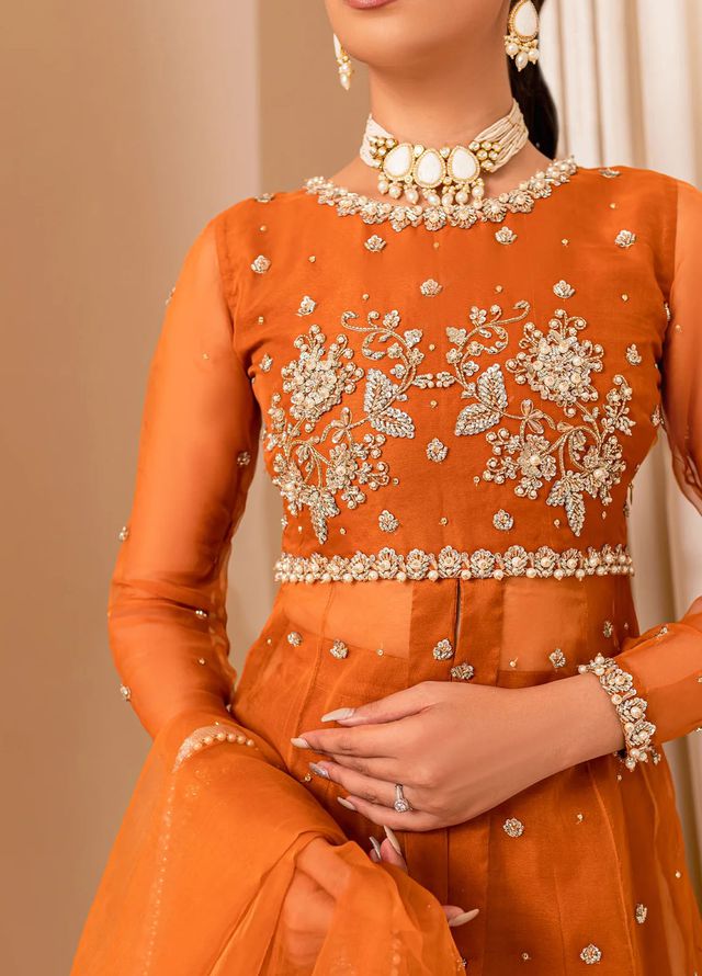 Allure by IH Pret Embroidered Organza 3 Piece Suit Coco