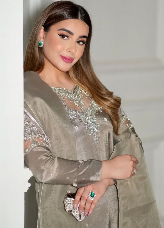 Allure by IH Pret Embroidered Raw Silk 3 Piece Suit Adeen