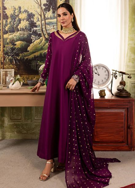 Allure by IH Pret Embroidered Raw Silk 3 Piece Suit Anya