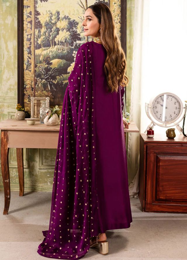 Allure by IH Pret Embroidered Raw Silk 3 Piece Suit Anya