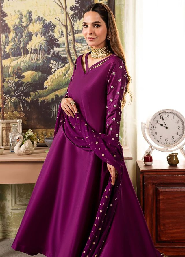 Allure by IH Pret Embroidered Raw Silk 3 Piece Suit Anya