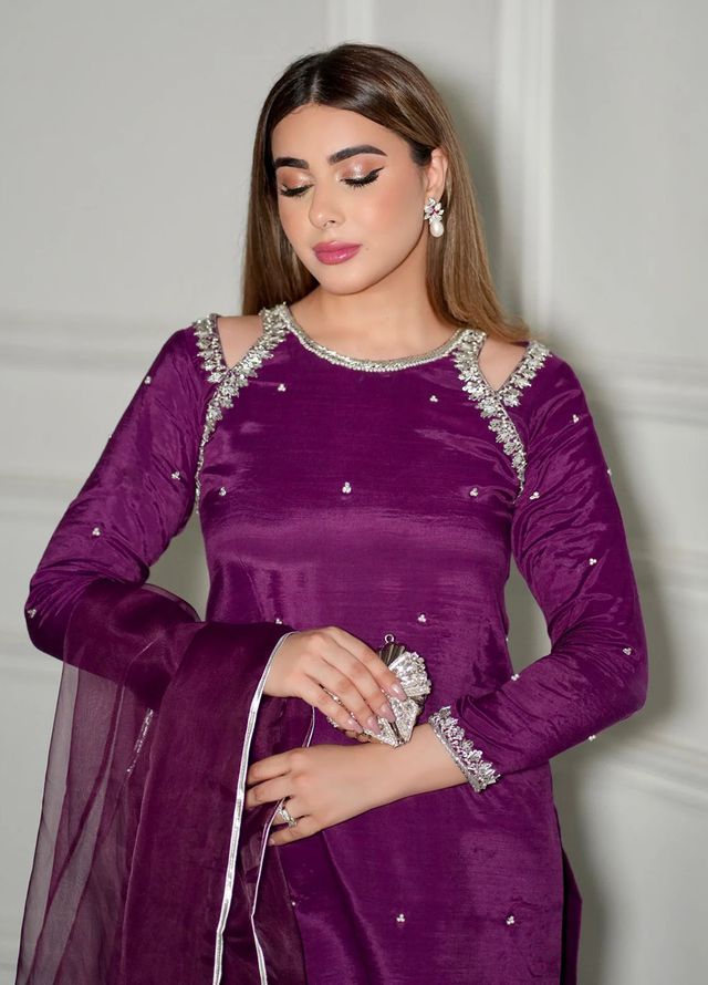 Allure by IH Pret Embroidered Raw Silk 3 Piece Suit Arsh