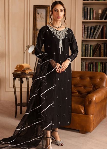Allure by IH Pret Embroidered Raw Silk 3 Piece Suit Fiona