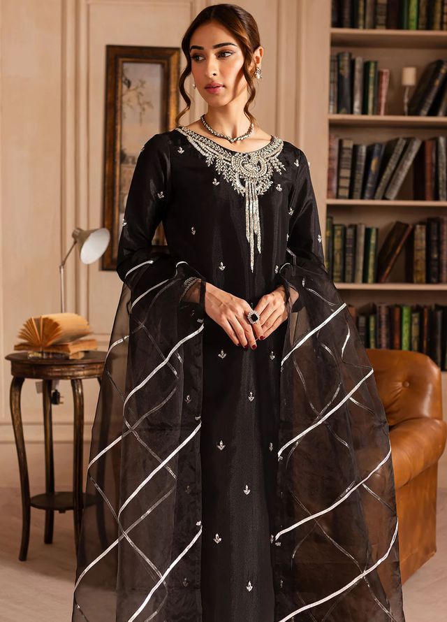Allure by IH Pret Embroidered Raw Silk 3 Piece Suit Fiona