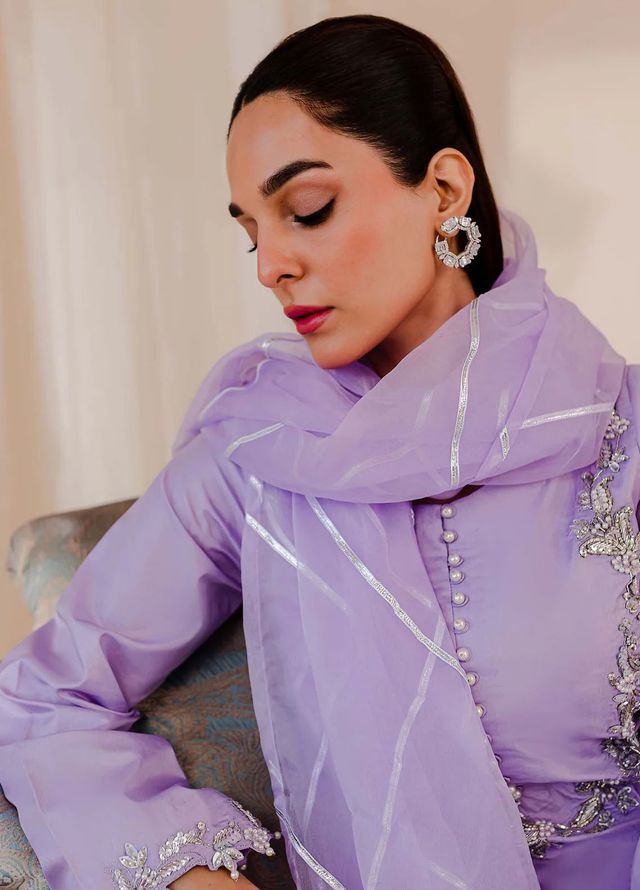 Allure by IH Pret Embroidered Raw Silk 3 Piece Suit Irene