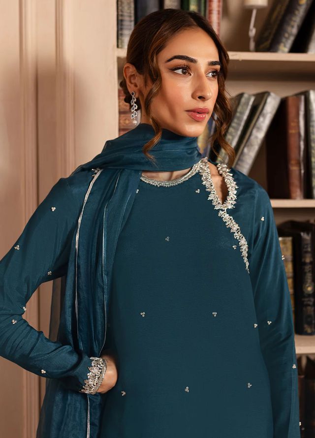 Allure by IH Pret Embroidered Raw Silk 3 Piece Suit Lucine