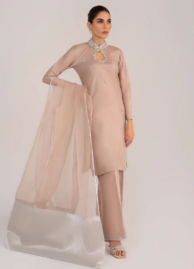 Allure by IH Pret Embroidered Raw Silk 3 Piece Suit Lucy