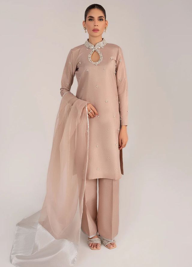 Allure by IH Pret Embroidered Raw Silk 3 Piece Suit Lucy