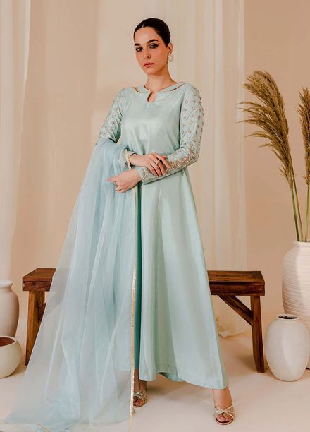 Allure by IH Pret Embroidered Raw Silk 3 Piece Suit Madonna