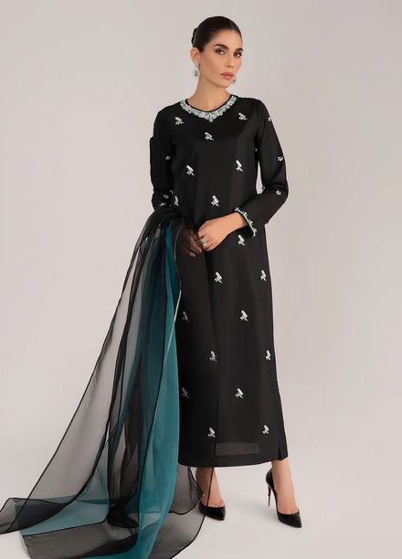 Allure by IH Pret Embroidered Raw Silk 3 Piece Suit Mia