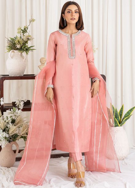 Allure by IH Pret Embroidered Raw Silk 3 Piece Suit Nia