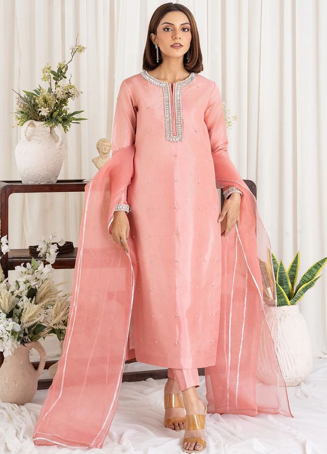 Allure by IH Pret Embroidered Raw Silk 3 Piece Suit Nia