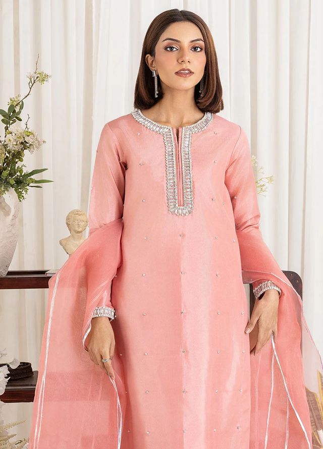 Allure by IH Pret Embroidered Raw Silk 3 Piece Suit Nia